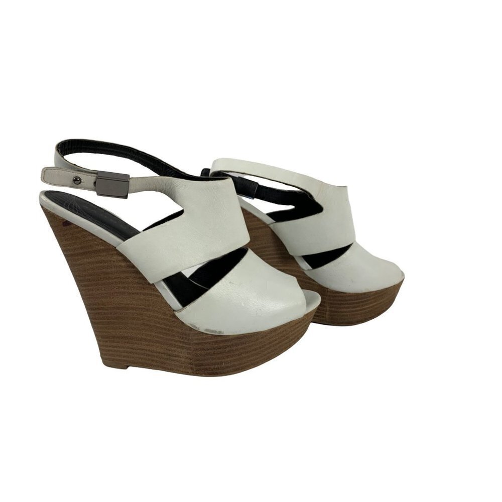 Trouve Women's White & Tan Wedges - Picture 3 of 6